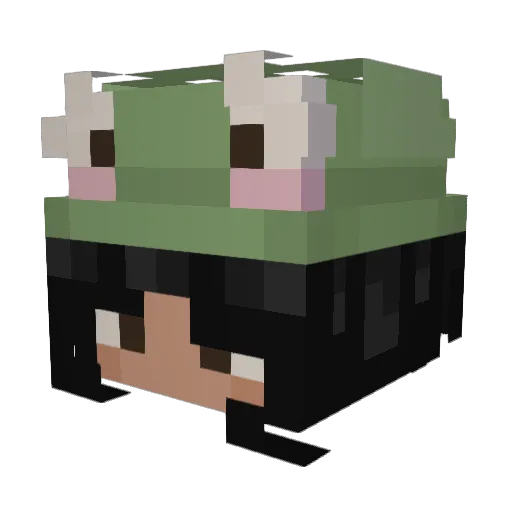 DadaAncka Minecraft avatar head, 3D render