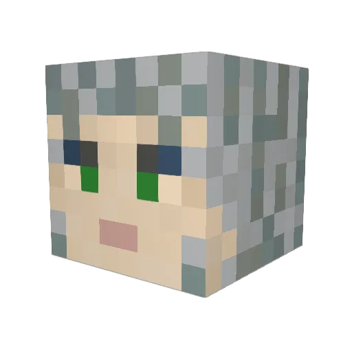Dada_Monkey Minecraft avatar head, 3D render