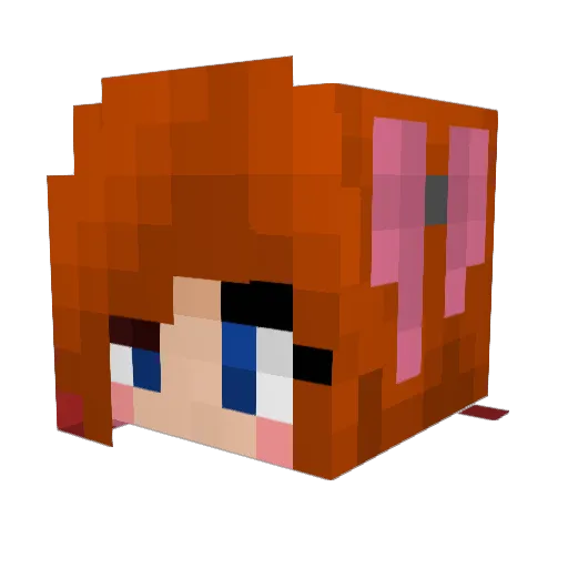 Dadaa_ Minecraft avatar head, 3D render