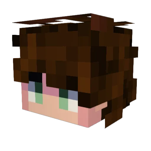 Dadakin Minecraft avatar head, 3D render