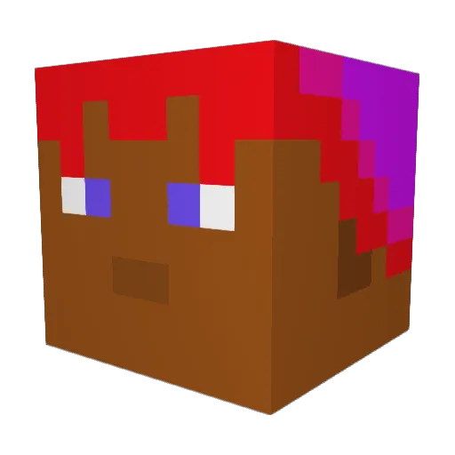 Dadan025 Minecraft avatar head, 3D render