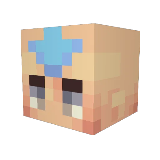 Dadasko Minecraft avatar head, 3D render