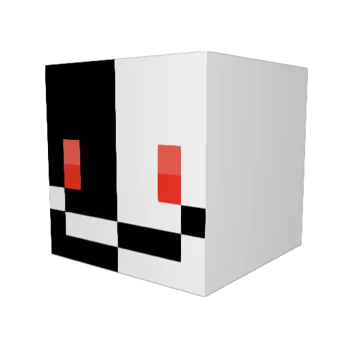 Dadd3 Minecraft avatar head, 3D render