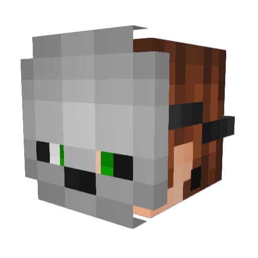 DaddaMmb Minecraft avatar head, 3D render