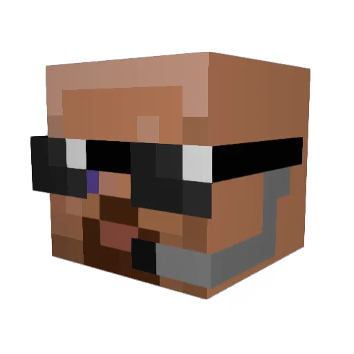 Daddi_K Minecraft avatar head, 3D render