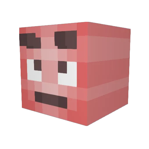 Daddiano Minecraft avatar head, 3D render