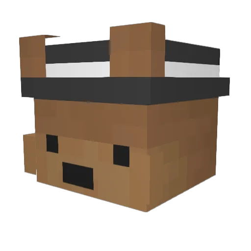 Daddicrafter Minecraft avatar head, 3D render
