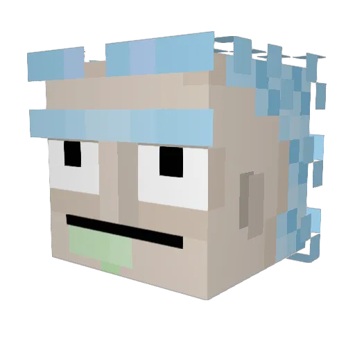 DaddiesDrunk Minecraft avatar head, 3D render