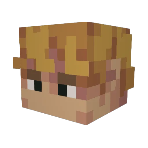 Daddijabi Minecraft avatar head, 3D render