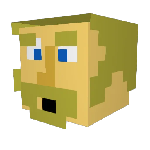 Daddo76 Minecraft avatar head, 3D render