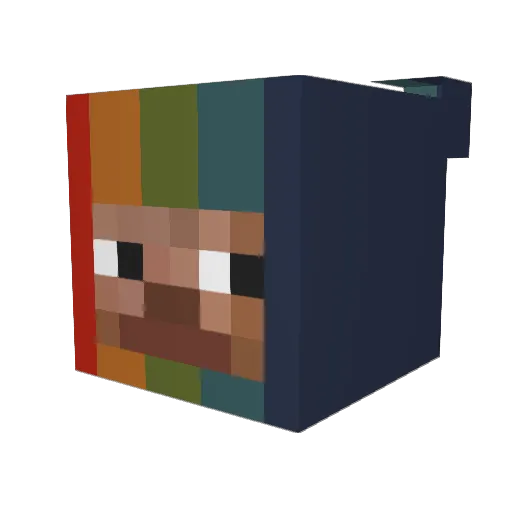 Daddue Minecraft avatar head, 3D render