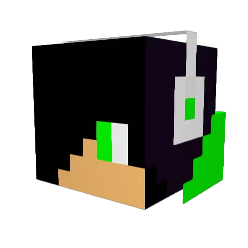 DaddyAsh Minecraft avatar head, 3D render