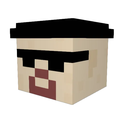 DaddyBlackH Minecraft avatar head, 3D render