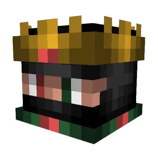 DaddyBlockhitted Minecraft avatar head, 3D render