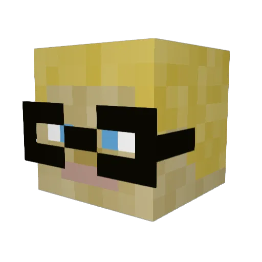 DaddyClipp Minecraft avatar head, 3D render