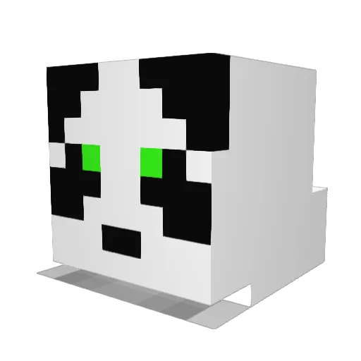 DaddyCraft_ Minecraft avatar head, 3D render