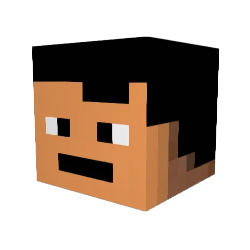 DaddyCrdz Minecraft avatar head, 3D render