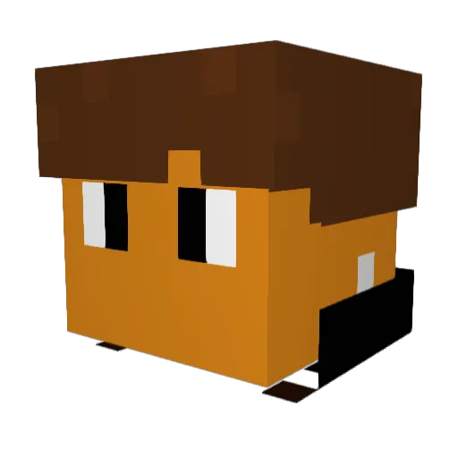 DaddyD420 Minecraft avatar head, 3D render