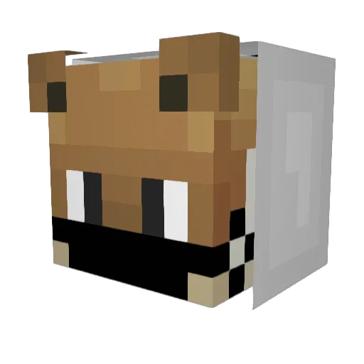 DaddyD4rk Minecraft avatar head, 3D render