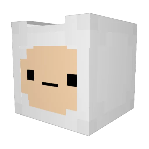 DaddyDarwin Minecraft avatar head, 3D render