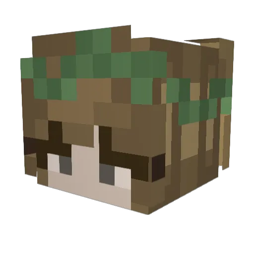DaddyDeigo Minecraft avatar head, 3D render