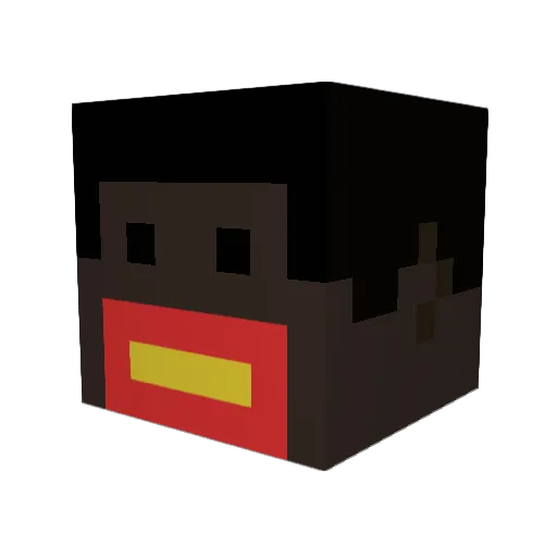 DaddyDeoxys Minecraft avatar head, 3D render