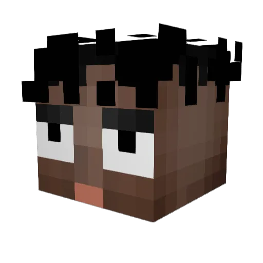 DaddyDieNicheg Minecraft avatar head, 3D render