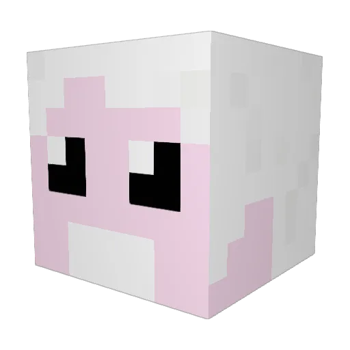 DaddyDoddy Minecraft avatar head, 3D render