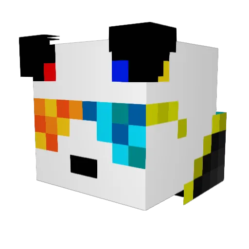 DaddyFatSac49 Minecraft avatar head, 3D render