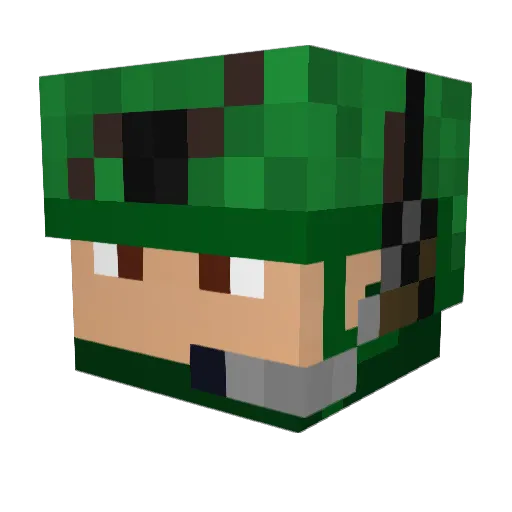 DaddyGlenn Minecraft avatar head, 3D render