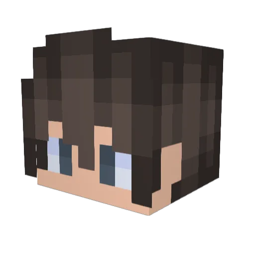 DaddyGlowWorm Minecraft avatar head, 3D render