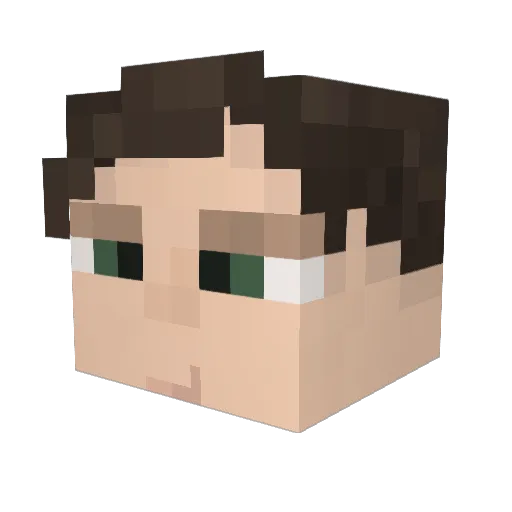 DaddyHOU Minecraft avatar head, 3D render