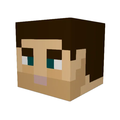 DaddyKatski Minecraft avatar head, 3D render