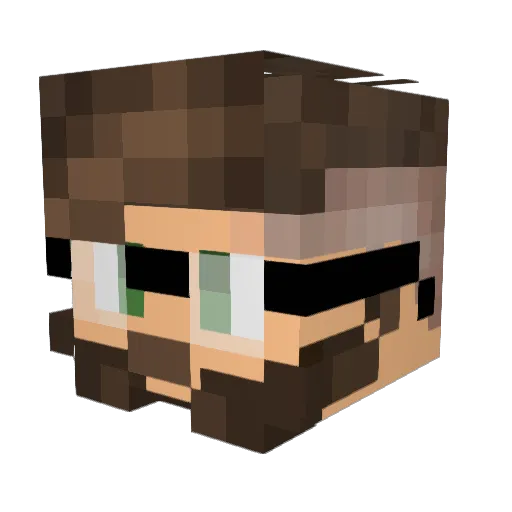 DaddyLeoh Minecraft avatar head, 3D render