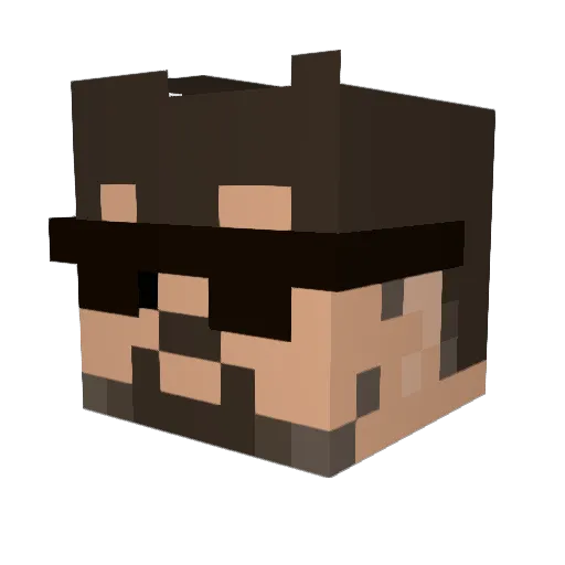 DaddyLio Minecraft avatar head, 3D render
