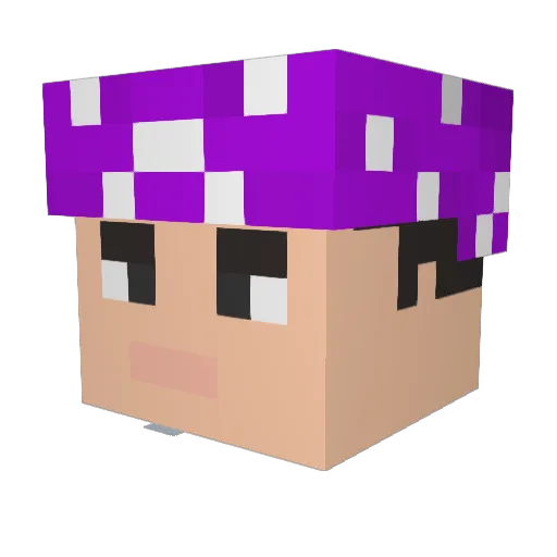 DaddyMakerDDR Minecraft avatar head, 3D render