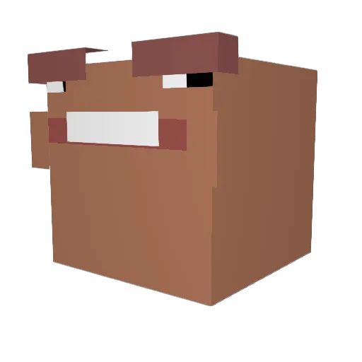 DaddyMemes Minecraft avatar head, 3D render