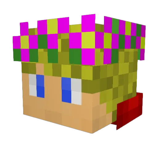 DaddyPark Minecraft avatar head, 3D render