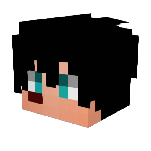 DaddyPedroow Minecraft avatar head, 3D render