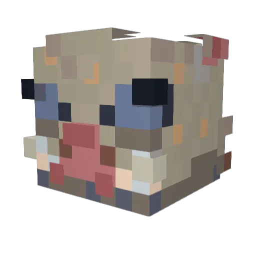 DaddyPhantom1 Minecraft avatar head, 3D render