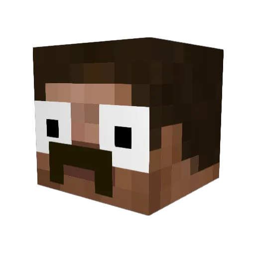 DaddyRSX Minecraft avatar head, 3D render