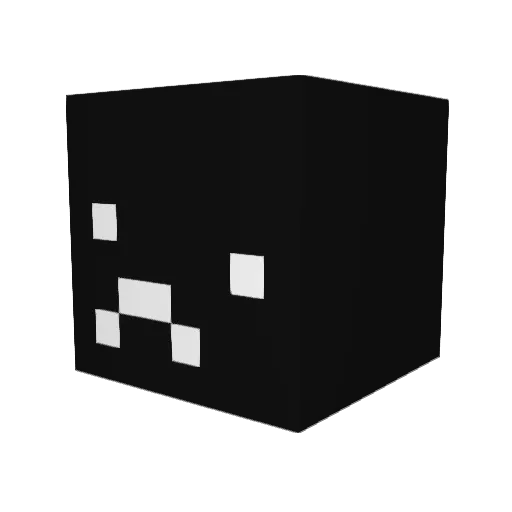 DaddySama Minecraft avatar head, 3D render