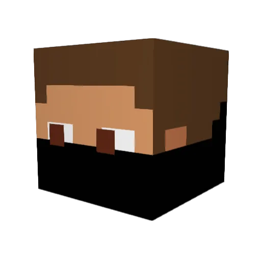 DaddySirKnight Minecraft avatar head, 3D render