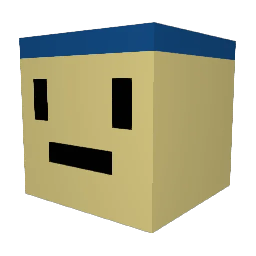 DaddySlop Minecraft avatar head, 3D render