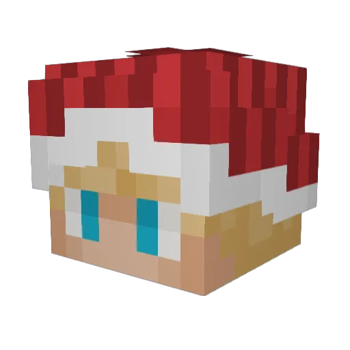 DaddySmurfs Minecraft avatar head, 3D render