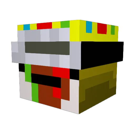 DaddyTacoo Minecraft avatar head, 3D render