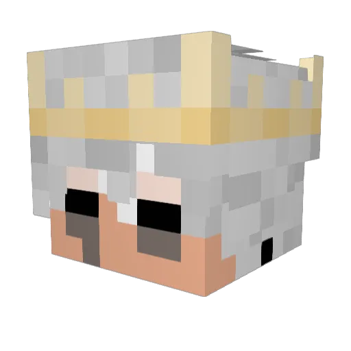 DaddyTorrada Minecraft avatar head, 3D render
