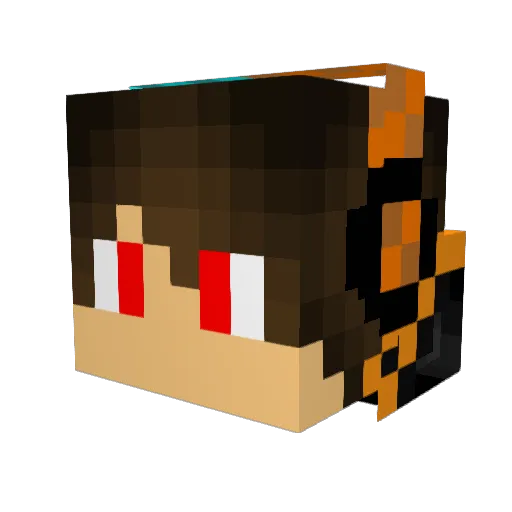 DaddyYT Minecraft avatar head, 3D render