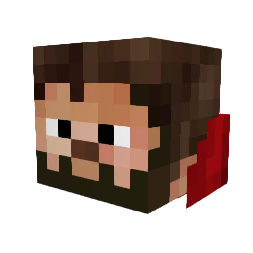 Daddy_Bubba Minecraft avatar head, 3D render