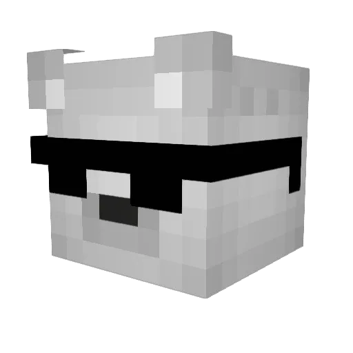 Daddy_Cherry Minecraft avatar head, 3D render
